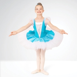 Childrens Back Laced Effect Applique Classical Ballet Tutu