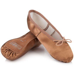 Freed Aspire Bronze Satin Ballet Shoes, up to 5