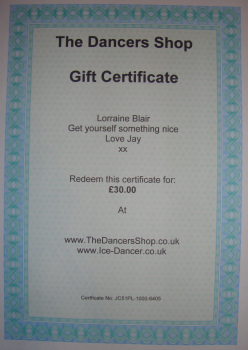 Dancewear Gift Certificate