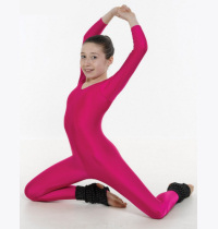 Childrens Long Sleeve Catsuits, Plain Front - CAT2