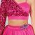 Pink Asymmetrical Sequin 2 Piece Glitz Costume