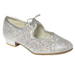 Tappers and Pointers Silver Hologram Tap Shoes