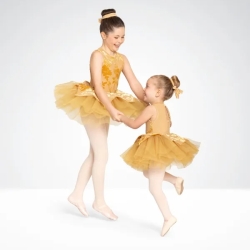 Childrens Textured Velour Gold Ballet Tutu