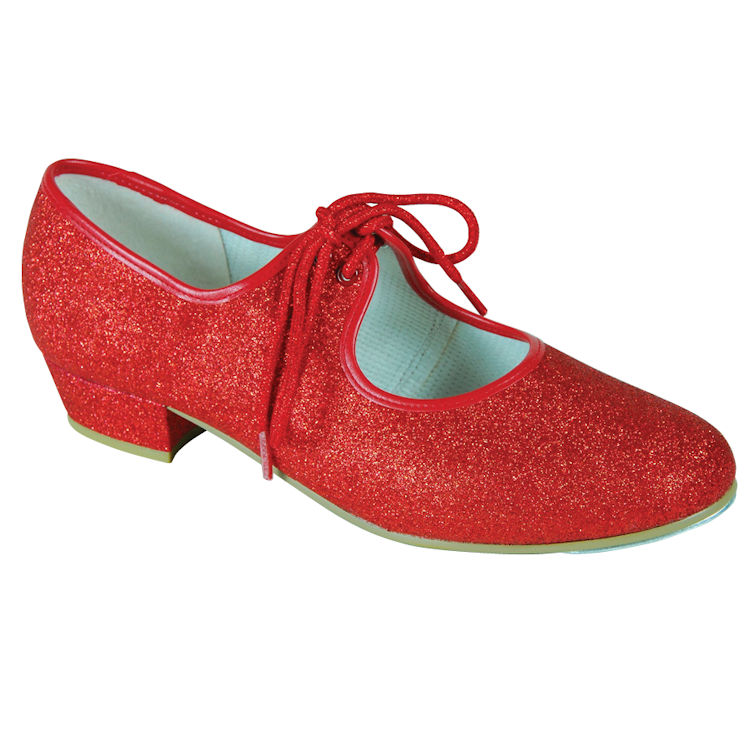 Childrens Red Glitter Tap Shoes | The Dancers Shop UP