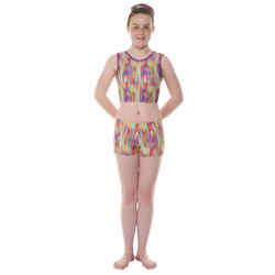 Girls Hot Pants Dance Gymnastics Kids Plain Microfibre Stretchy Shorts 3-13  Yrs